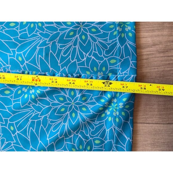 L.L.Bean Womens Floral Pattern Blue Dress S - Picture 7 of 8